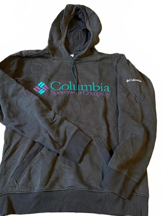 Columbia Other - Columbia Sportswear Black Pullover Hoodie Size Small Embroidered Logo Outdoor